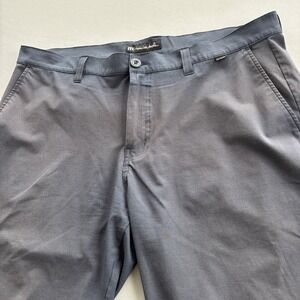TravisMathew Golf‎ Shorts 38 Black Stretch Performance Casual Flat Front